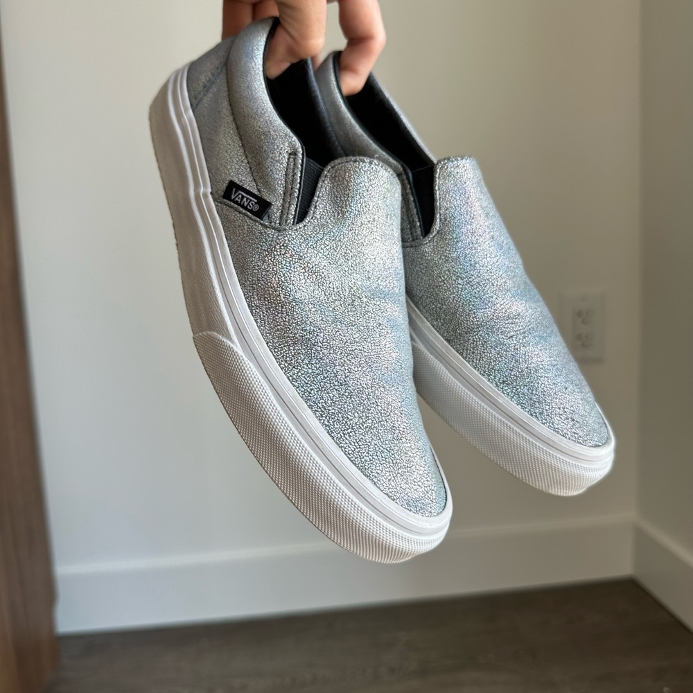 Vans Classic Slip-On in Matte Iridescent Silver